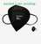 Black Powecom KN95 respirator mask ear loop .  Bonafidemasks is the exclusive distributor for Powecom KN95 masks in the US.  Authentic KN95