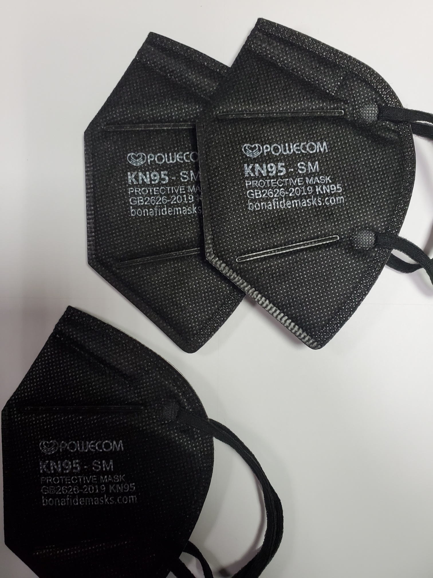 Gray Color Powecom ® KN95 Respirator Mask - Headband Style - 10 Masks Per Pack- Made To The NEW GB2626-2019 Standard With Better Breathability - Foto 8