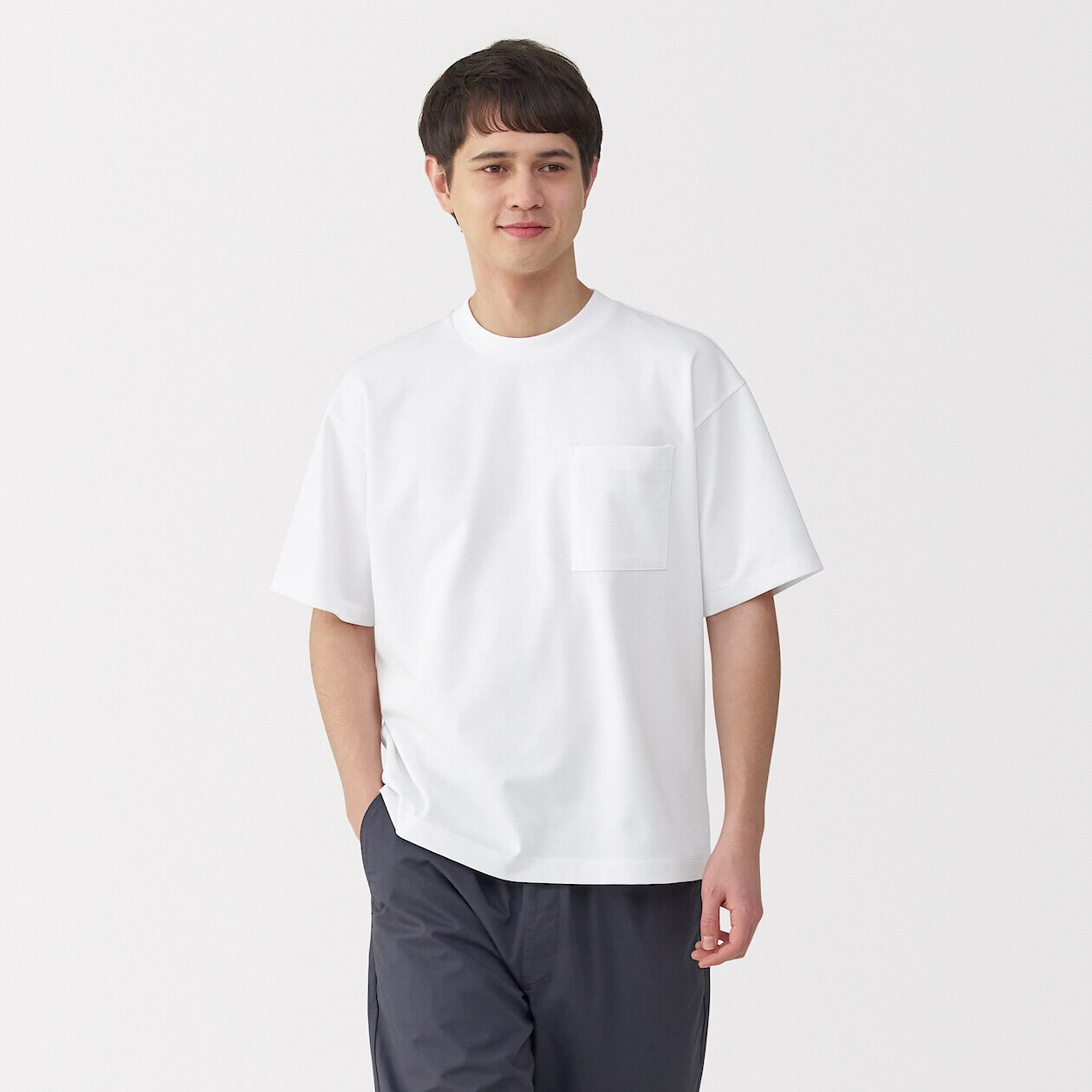Men's Cool Touch Relaxed Fit Pocket T‐shirt MUJI