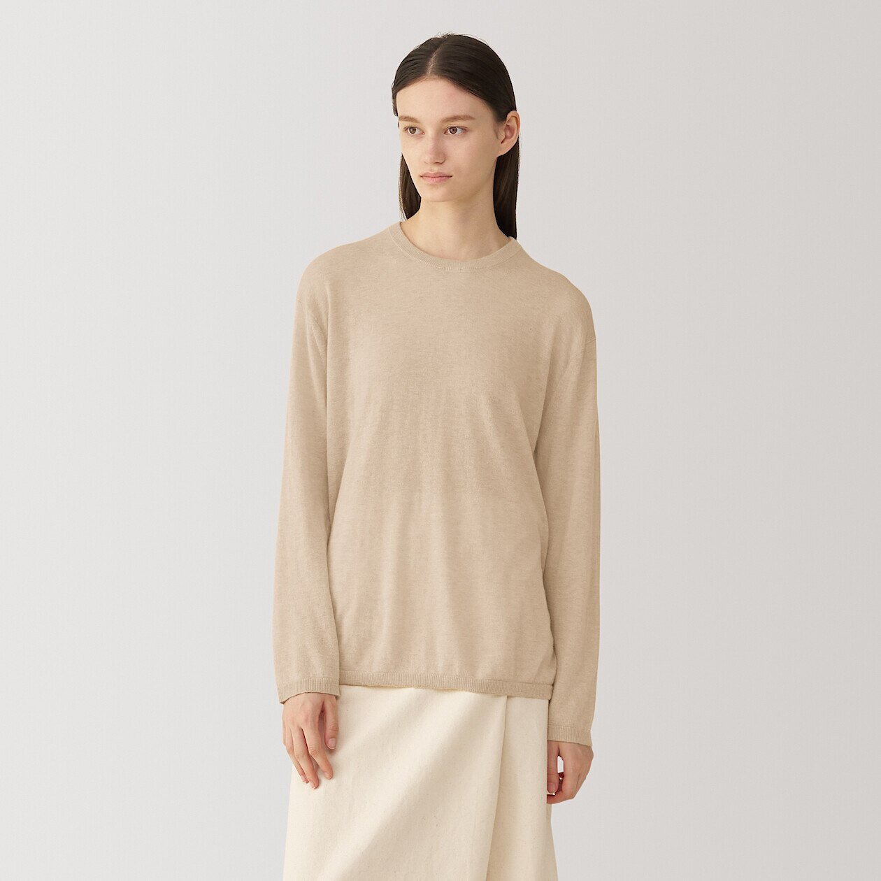 Women's Undyed Cashmere Crew Neck Jumper MUJI
