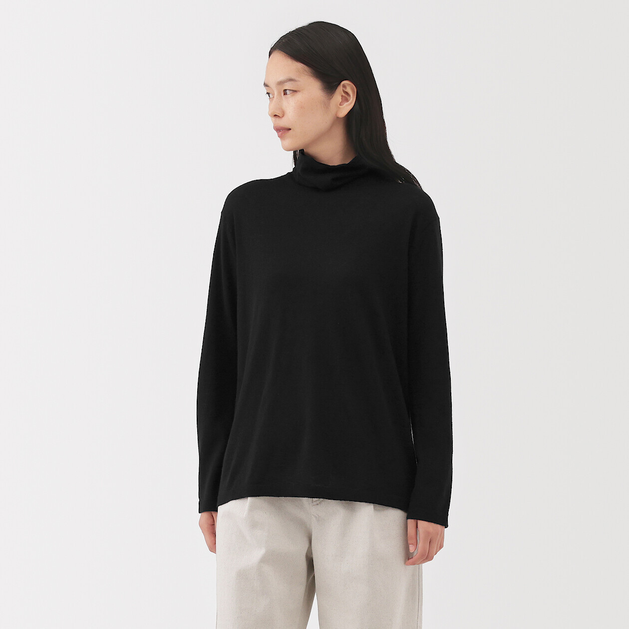 Women's Cashmere Turtleneck Jumper | MUJI