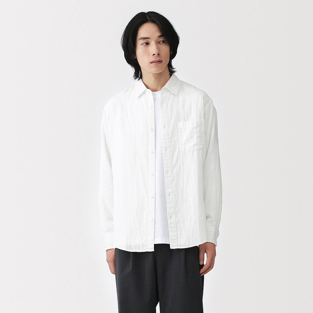 Men's Kapok Blend Double Gauze Shirt | MUJI