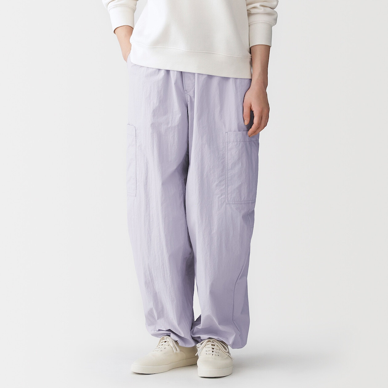argue⭐︎ORGANIC COTTON MOV UTILITY PANTS Women's Water-Repellent Comfort Fit Utility Trousers | MUJI