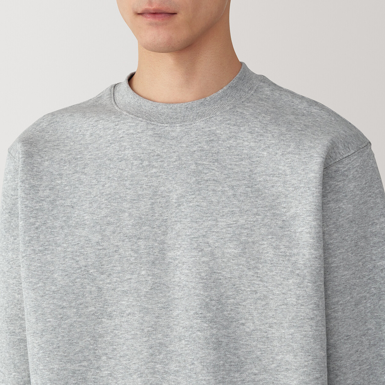 【送料&関税込】Stone Cotton Blend Crew-neck Sweatshi Men's Cotton Blend Crew Neck Sweatshirt | MUJI