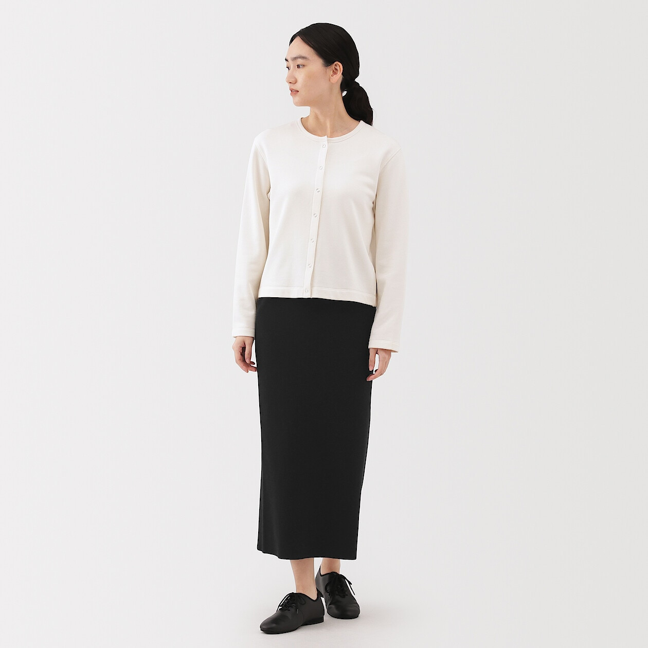 Women's Milano Rib Knitted Skirt | MUJI