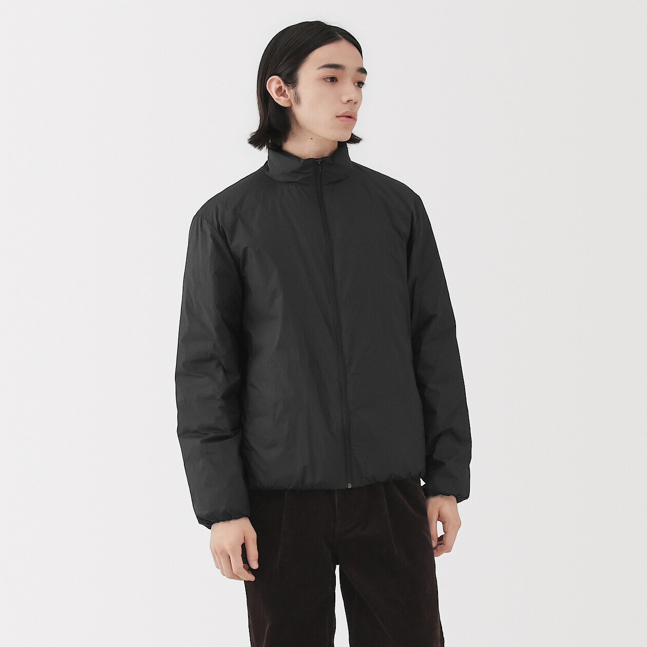 Men's Recycled Nylon Lightweight Down Packable Stand Collar Jacket