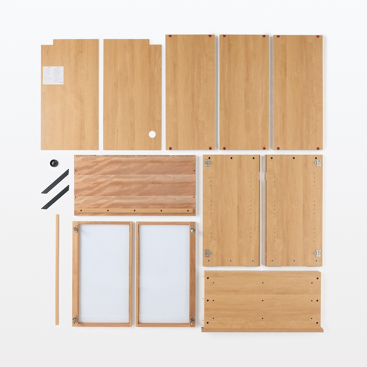 Oak Cabinet with Glass Doors | MUJI