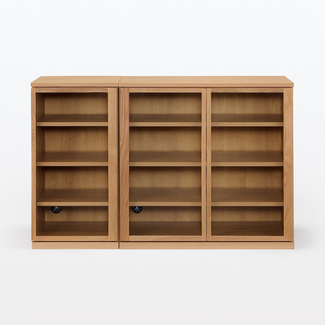Oak Cabinet with Glass Doors | MUJI