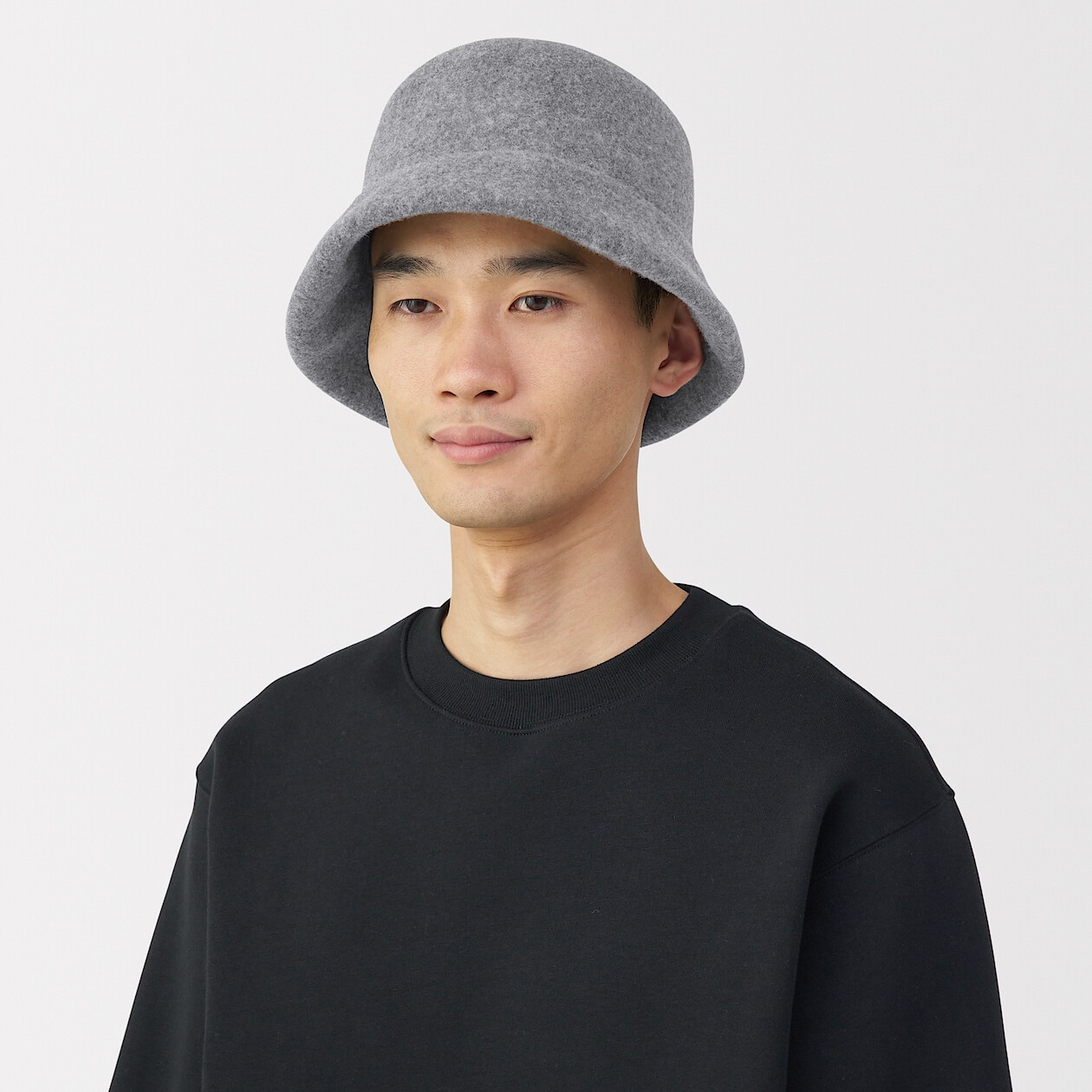 Melton Wool Bucket Hat | MUJI