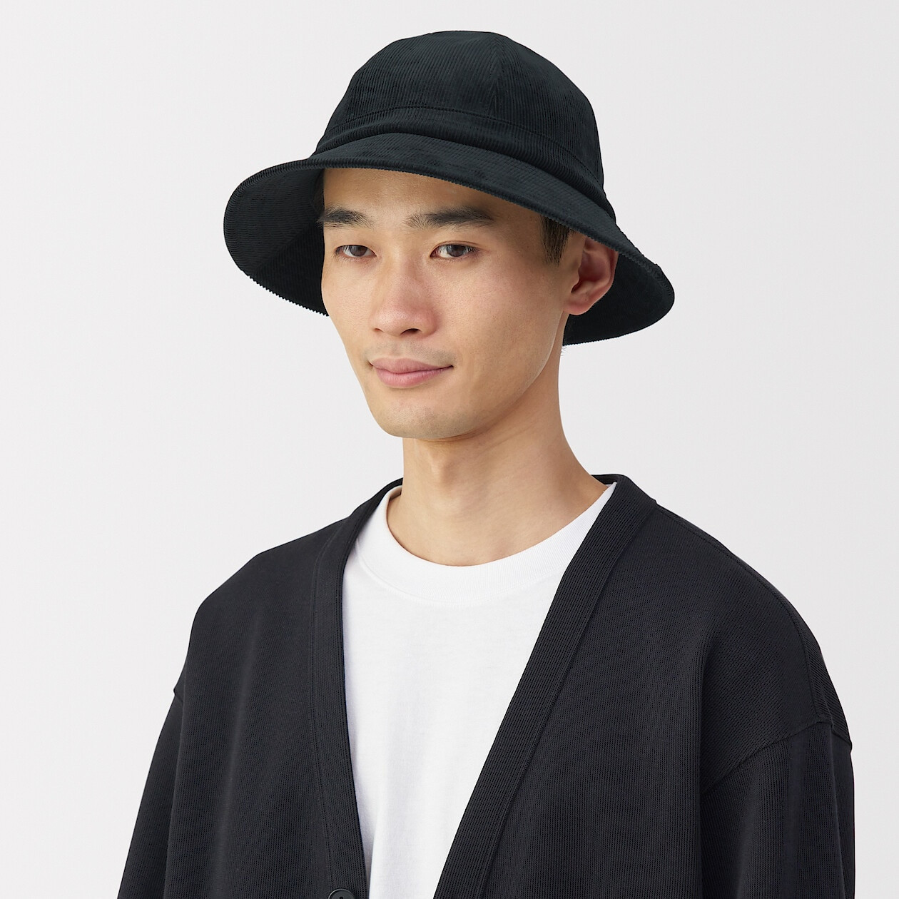 Kapok blend corduroy bucket hat | MUJI