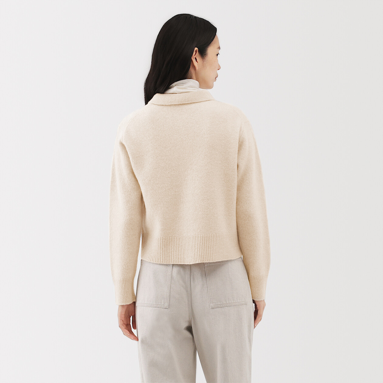 Women's Yak and Wool Collar Cardigan | MUJI