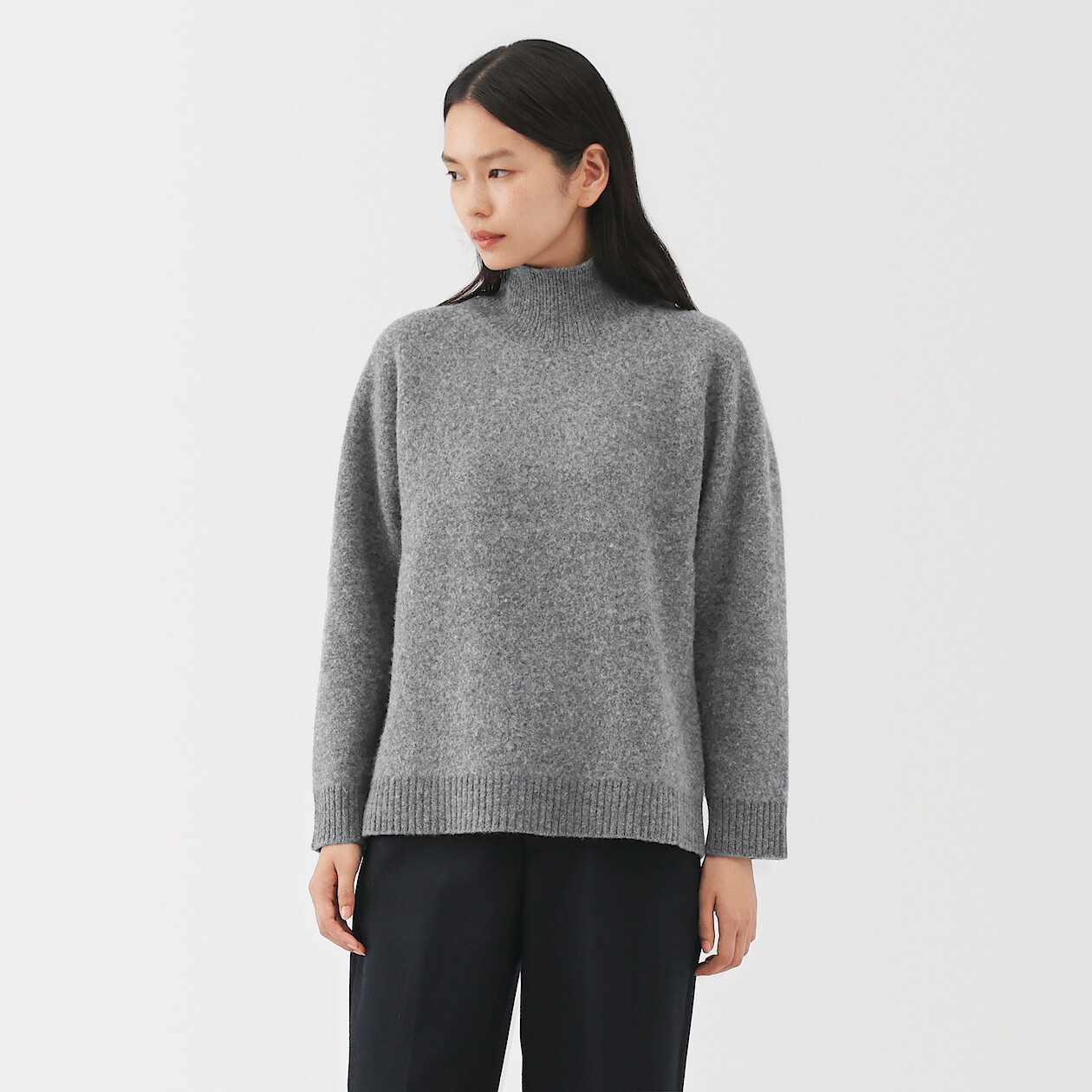 Women's Yak and Wool Turtleneck Jumper | MUJI