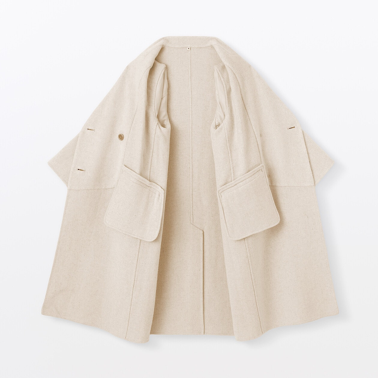 Women's Recycled Cashmere Blend Double-Breasted Coat | MUJI