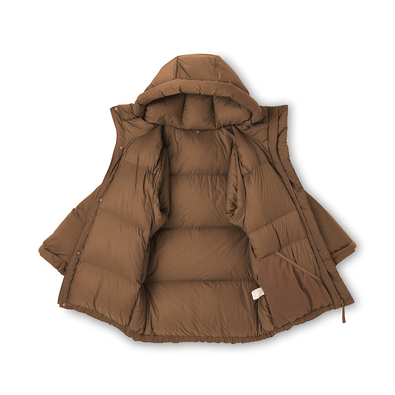 Men's Down Hooded Jacket – Mocha Brown | MUJI