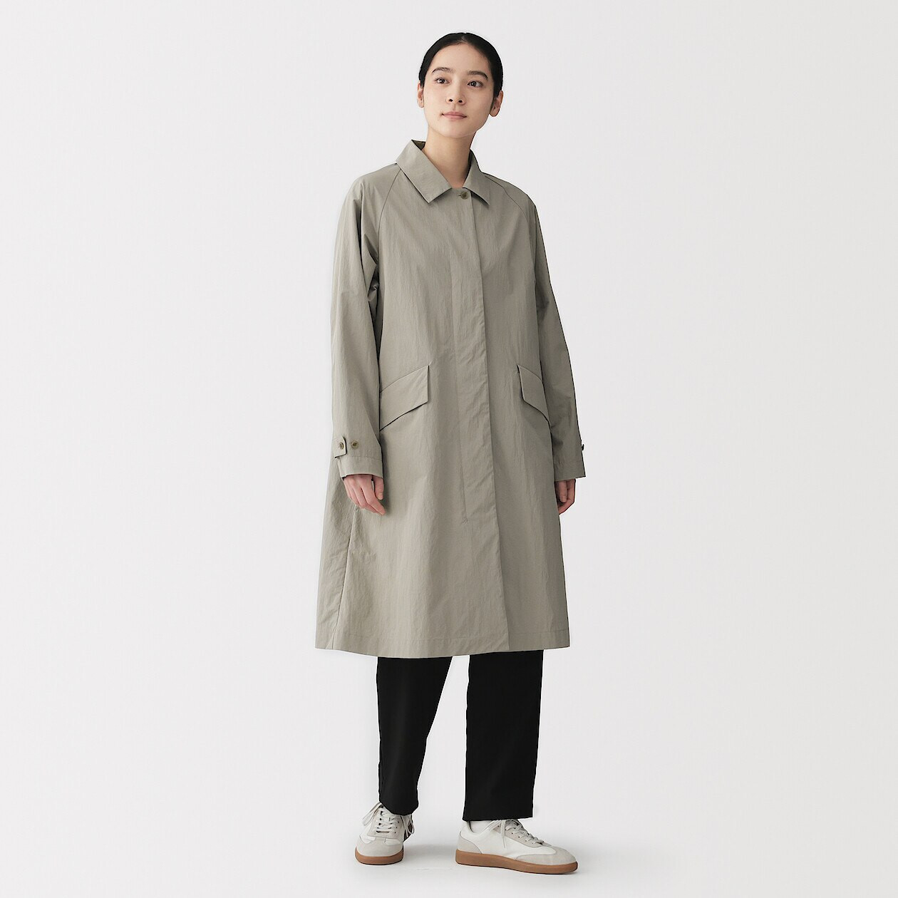Women's Water-Repellent Stand Collar Coat | MUJI