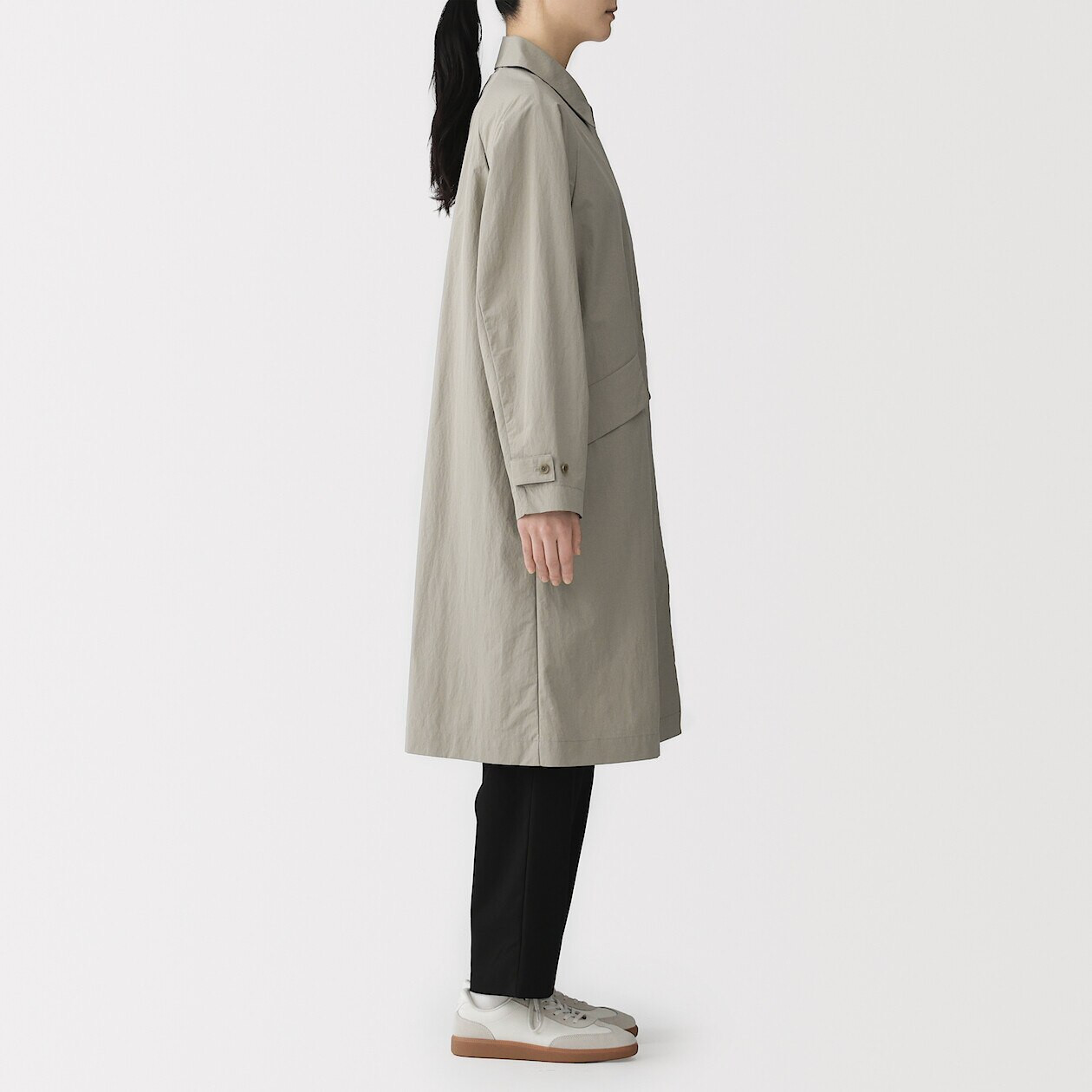 Women's Water-Repellent Stand Collar Coat | MUJI