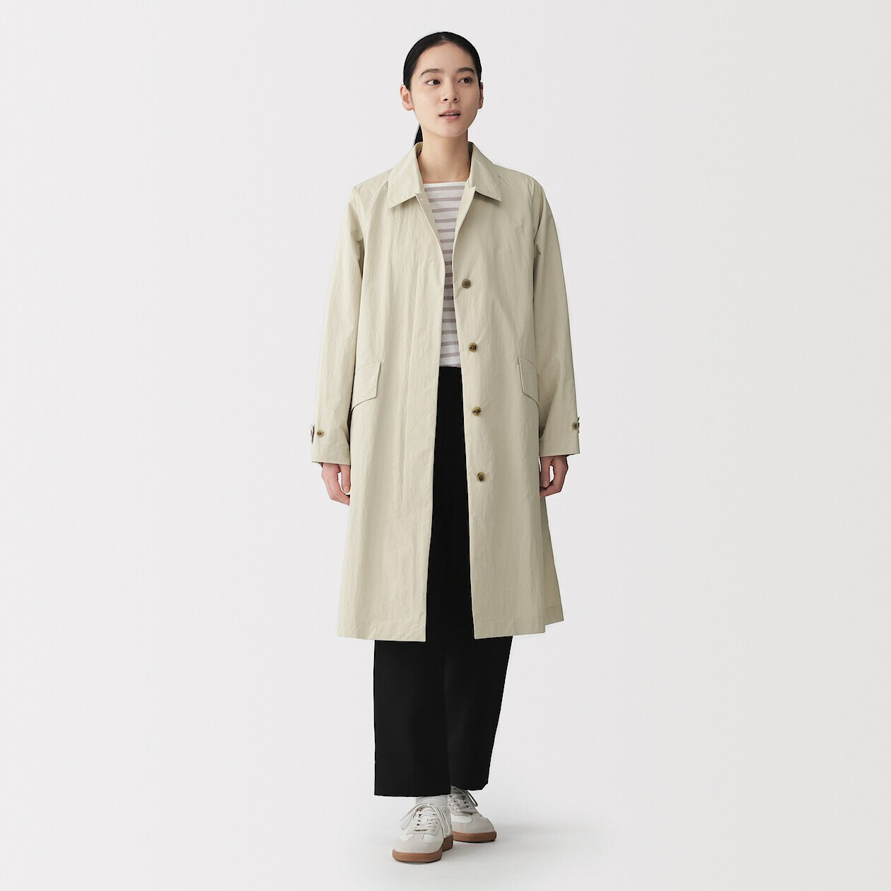 Women's Water-Repellent Stand Collar Coat | MUJI