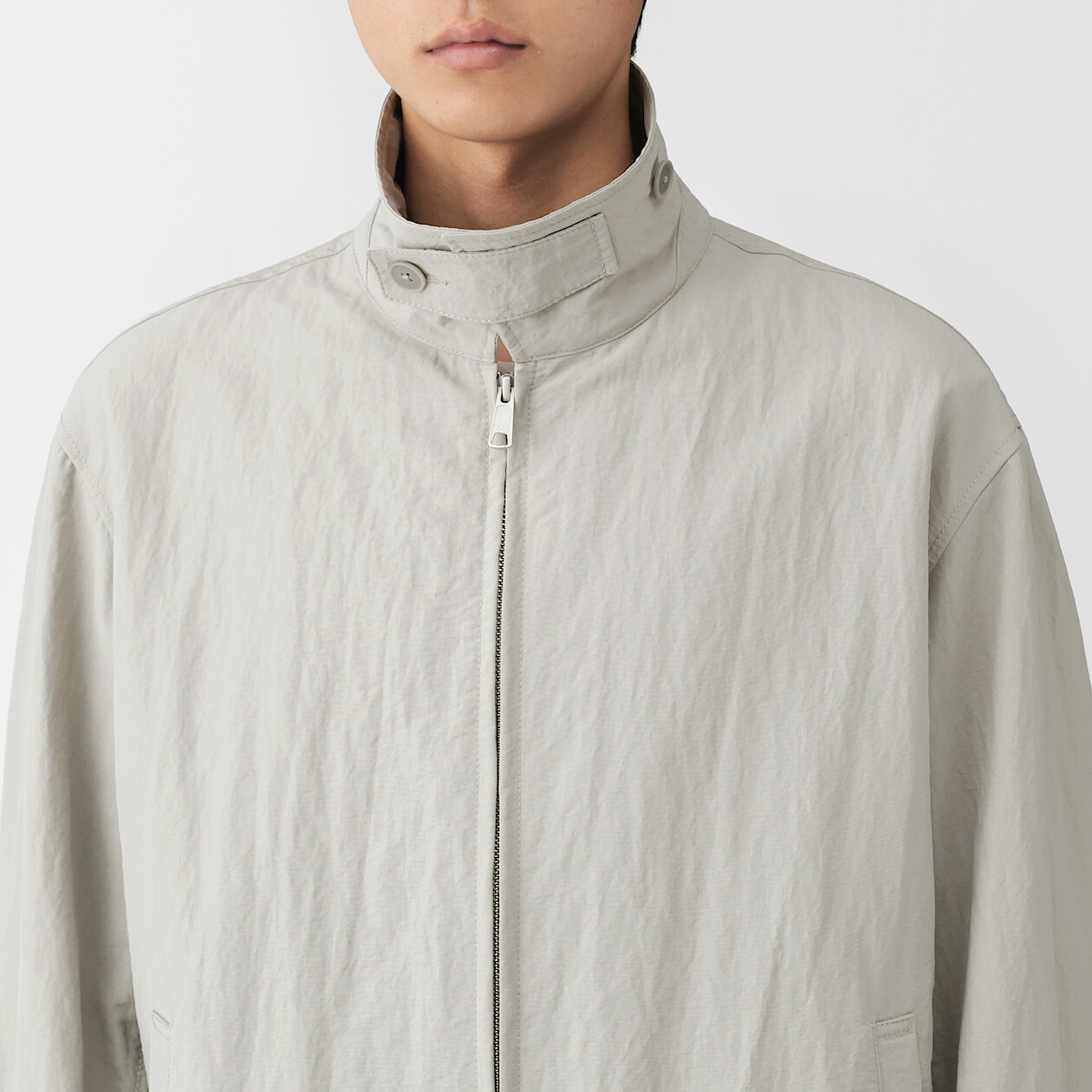 Men's Water-Repellent Recycled Nylon Zip Jacket | MUJI