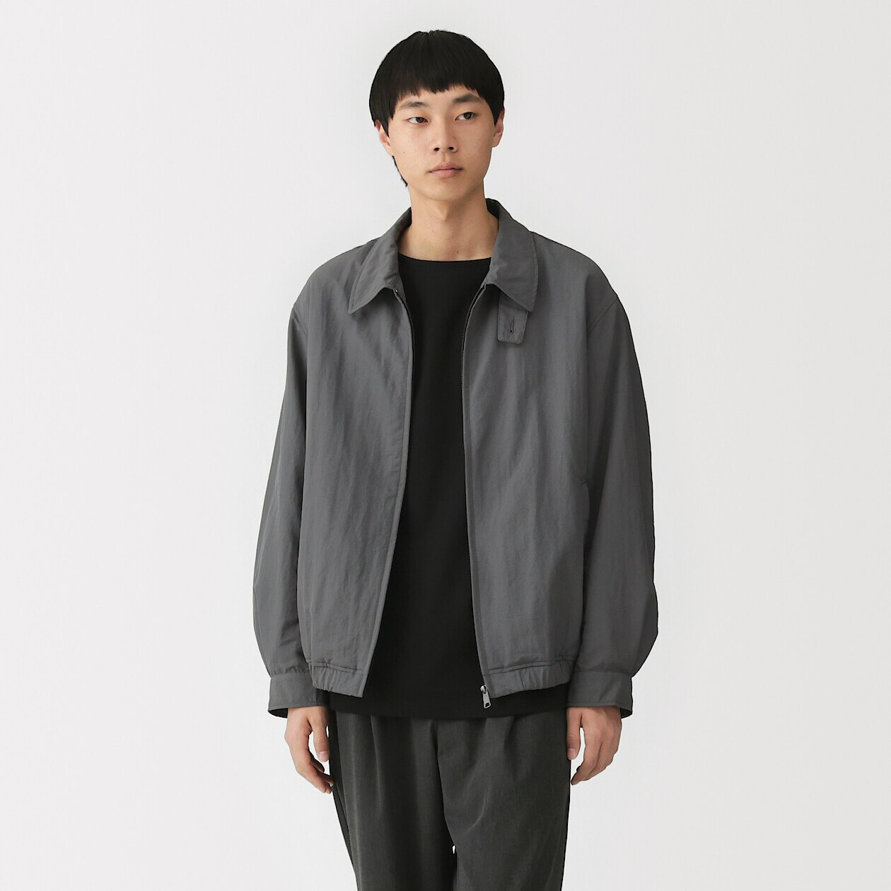 Men's Water-Repellent Recycled Nylon Zip Jacket | MUJI