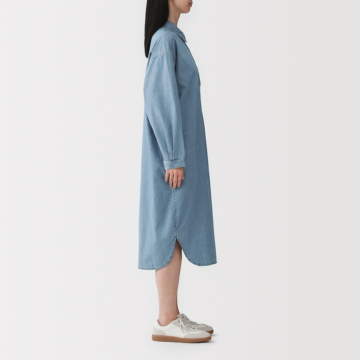 muji denim dress Women's Kapok Blend Lightweight Shirt Pinafore dress Color:Red Floral Occasion_Day Designer Inspired Women's Knit midi length fit with