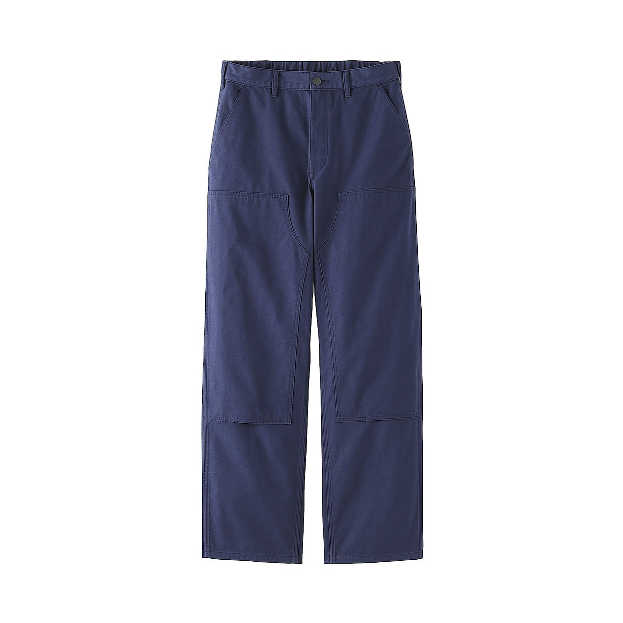 Men's Cotton Canvas Double Knee Trousers | MUJI