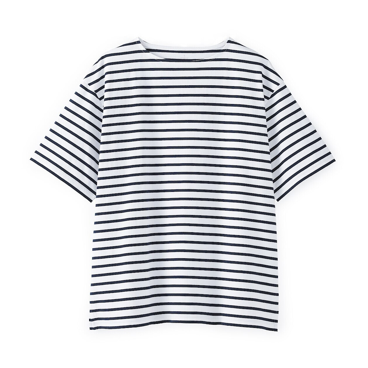 Men's Washed Thick Cotton Boat Neck T-shirt | MUJI