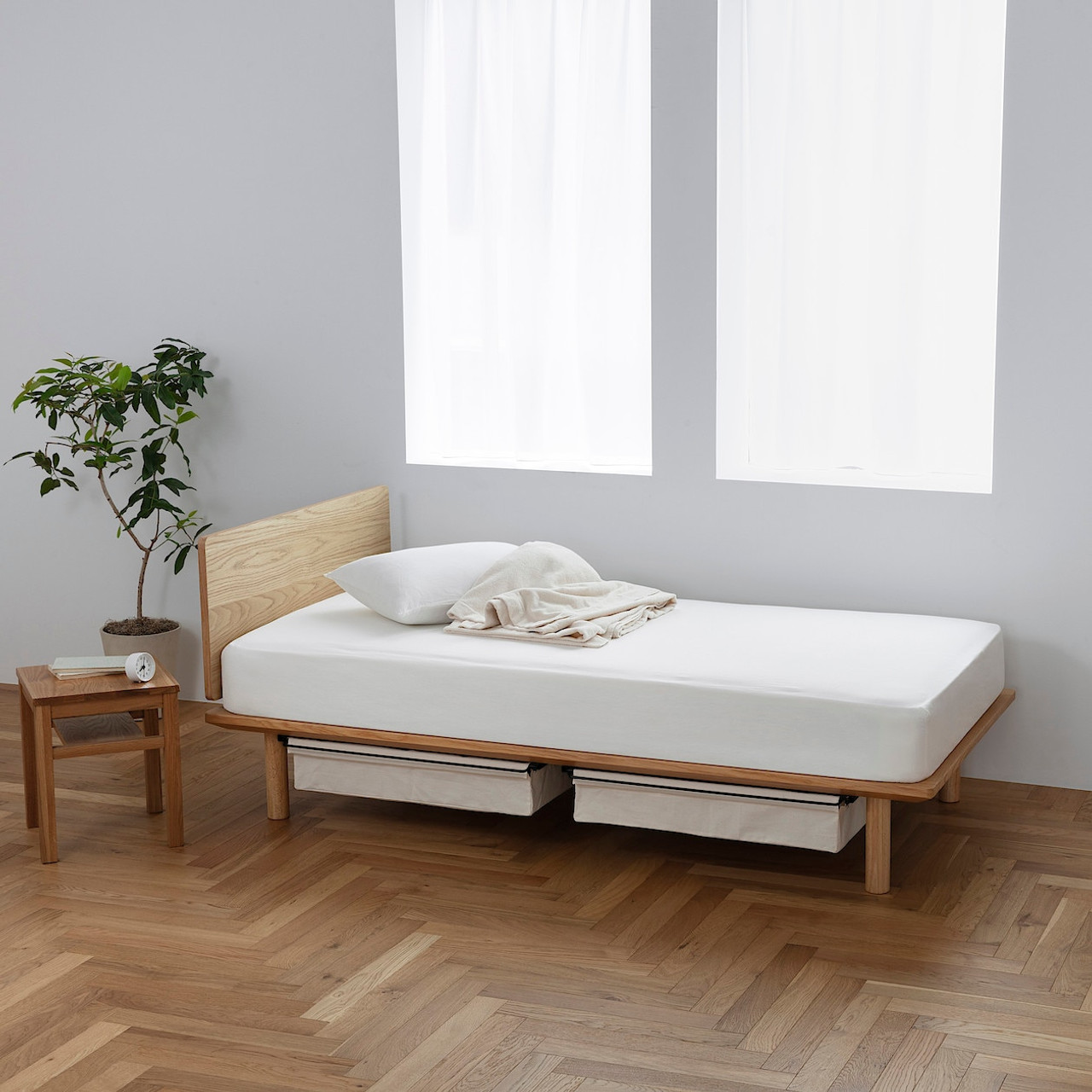Headboard for Platform Bed Oak Single | MUJI