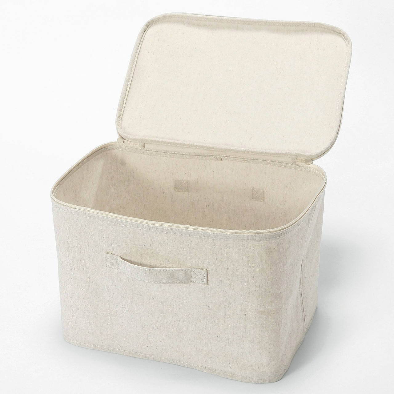 Soft Storage Box‐ Rectangle 37cm Medium with Lid | MUJI