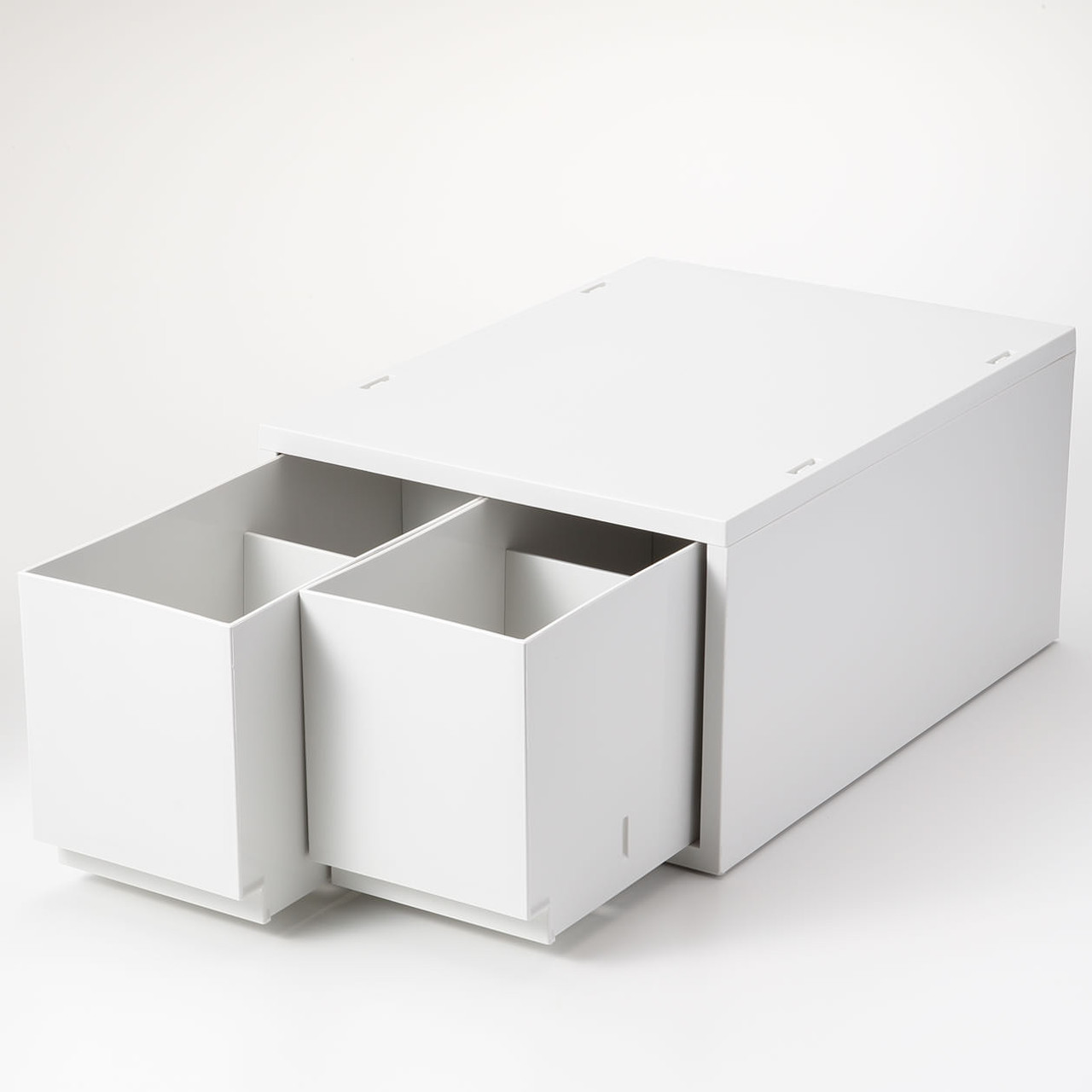 PP Drawer Unit A4 2 Drawers White 26x37x17.5cm | MUJI