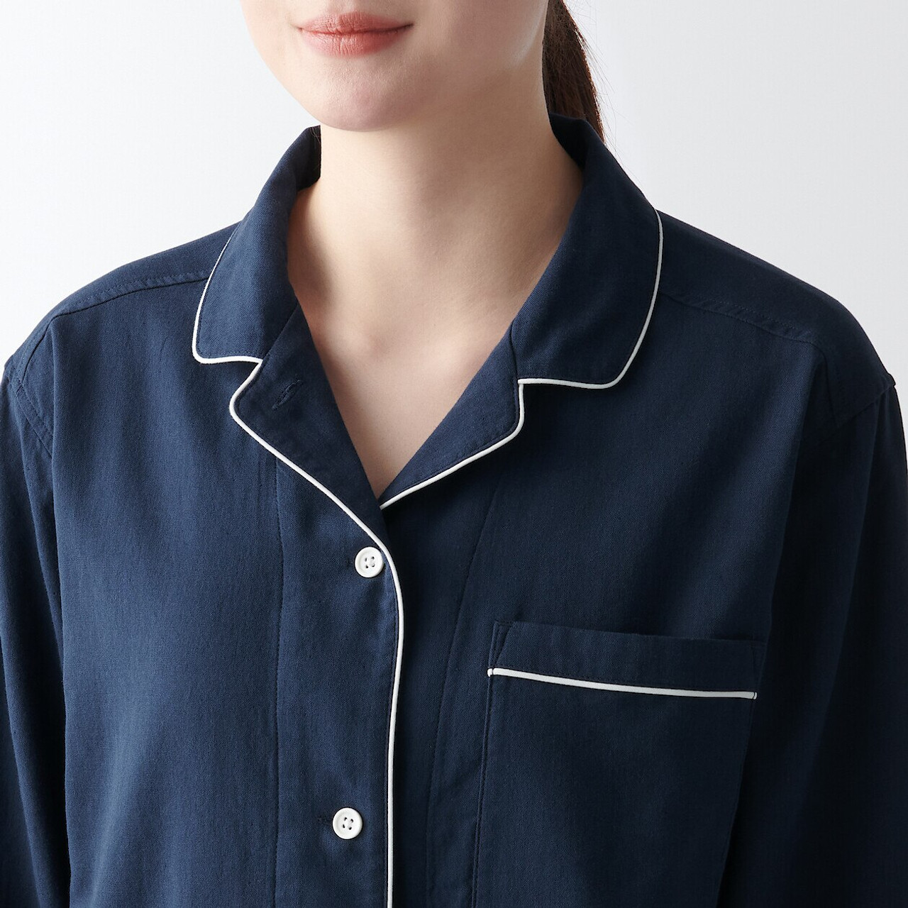 ANCELLM DOUBLEGAUZE PAJAMA SHIRT Sleep in comfort every