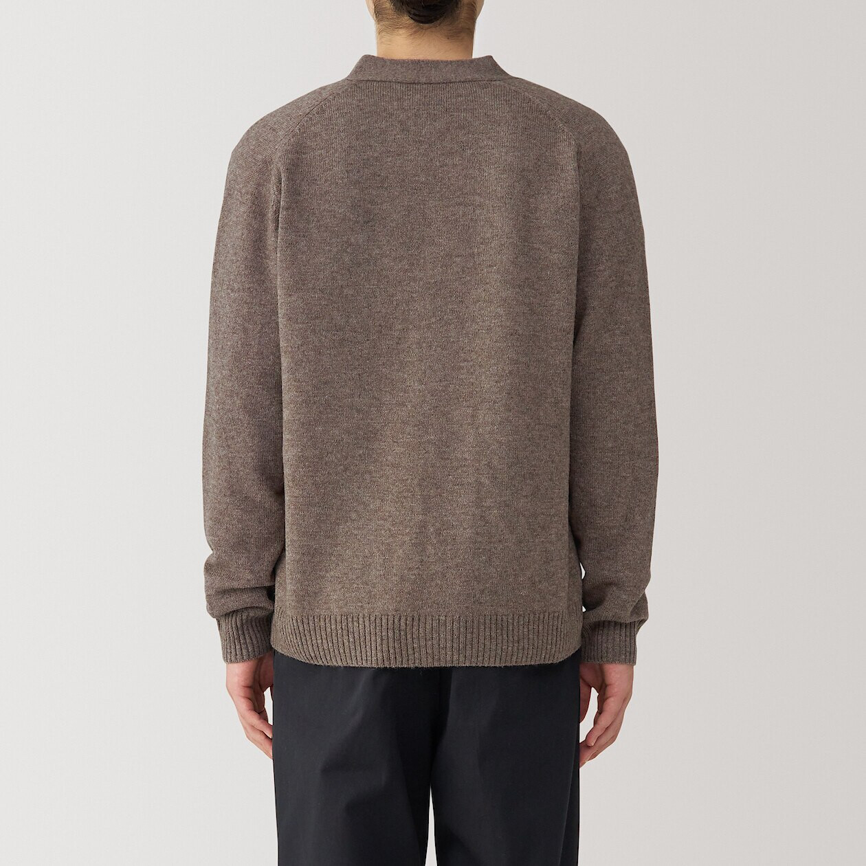 ニット/セーター ARGUE YAK WOOL BLEND MOCA BROWN Men's Yak Wool Blend V Neck Cardigan | MUJI