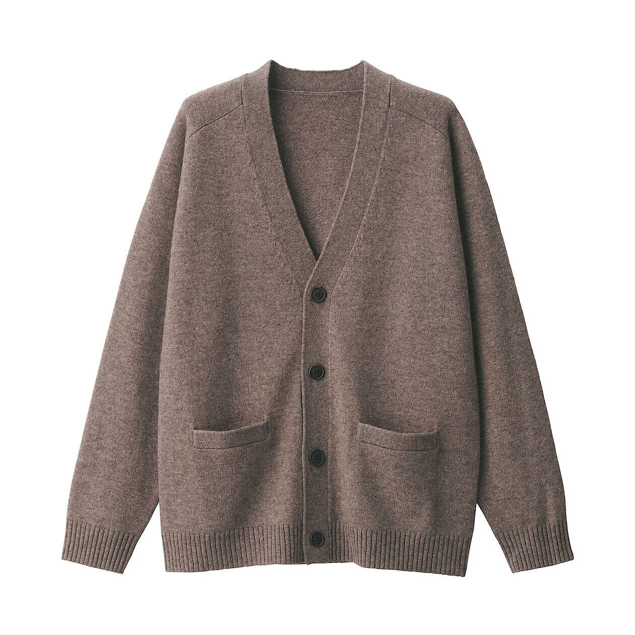 ニット/セーター ARGUE YAK WOOL BLEND MOCA BROWN Men's Yak Wool Blend V Neck Cardigan | MUJI