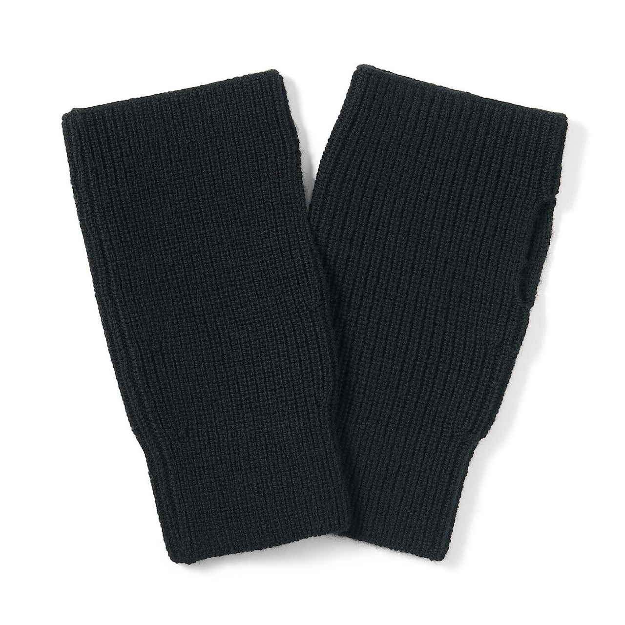 【DISCERNMENT】Unisex Overfit Round Handwarmer Ribbed Knit Unisex Wool Ribbed Hand Warmers | MUJI