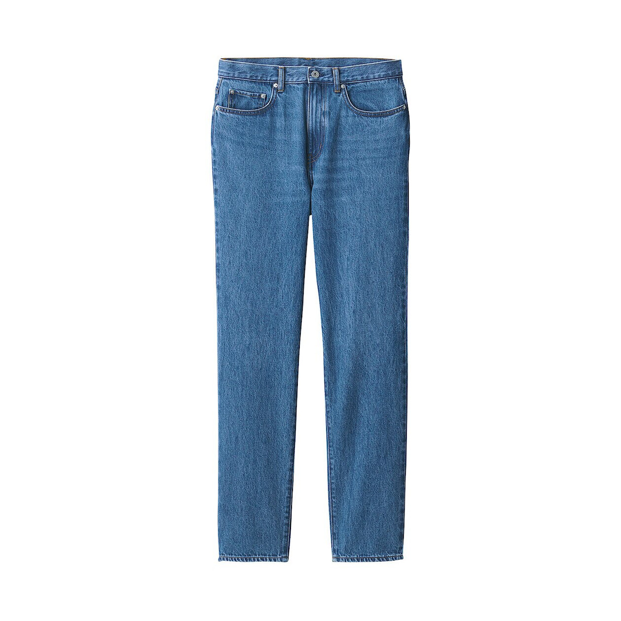 【BOK PLACE】Raw Banding Span Straight Denim Pants Men's Kapok Blend Straight Leg Jeans. | MUJI