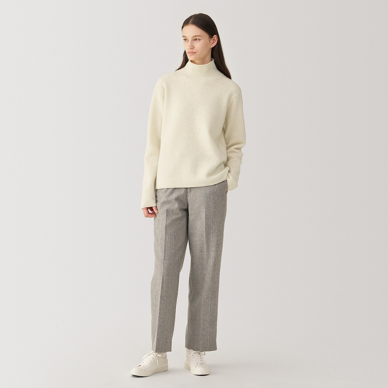 Women's Yak Blended Turtleneck Jumper | MUJI