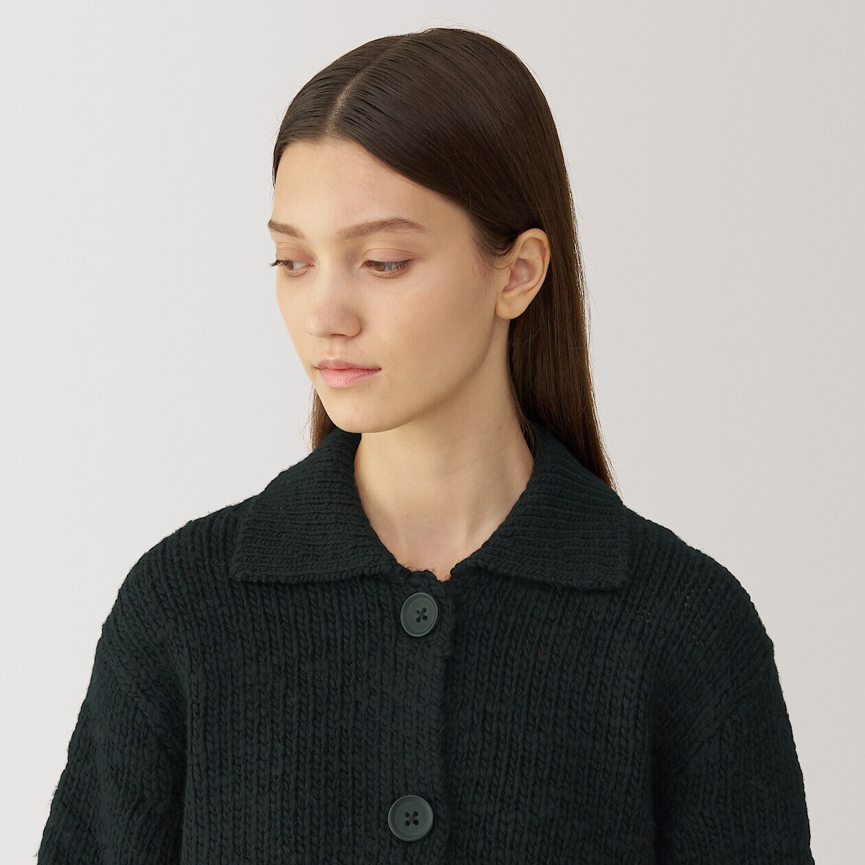 Women's Wool Low Gauge Knit Cardigan | MUJI