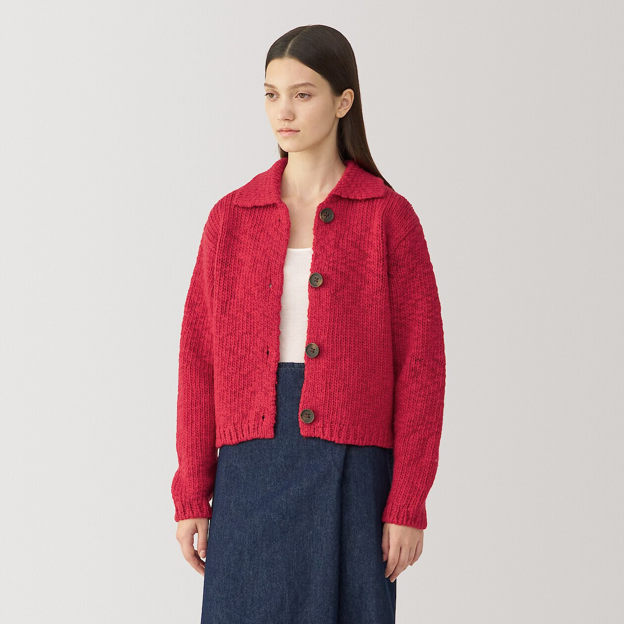 トップス YYPH low gauge knit cardigan jacket Women's Wool Low Gauge Knit Cardigan | MUJI