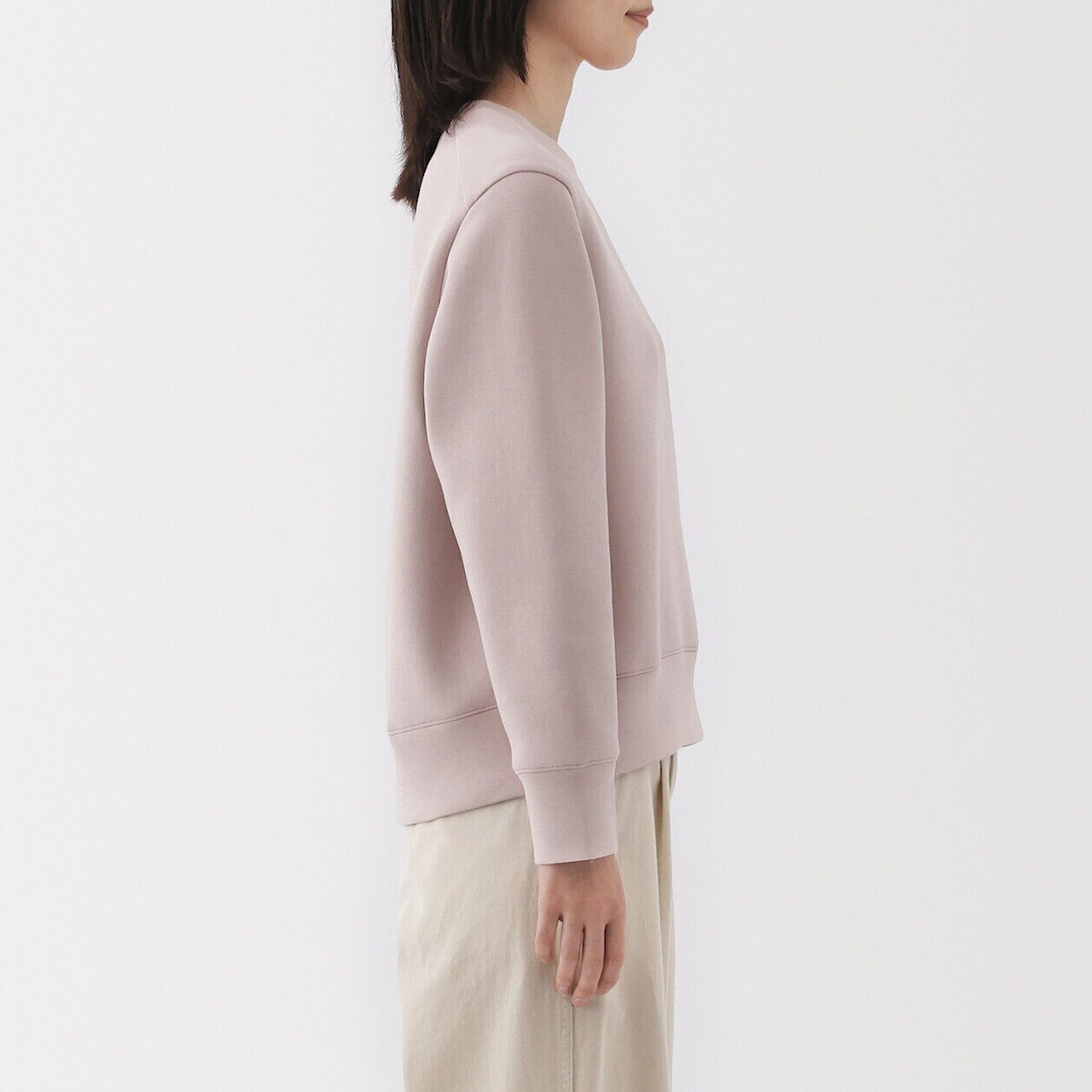 Women's Double‐Layer Crew Neck Sweatshirt | MUJI