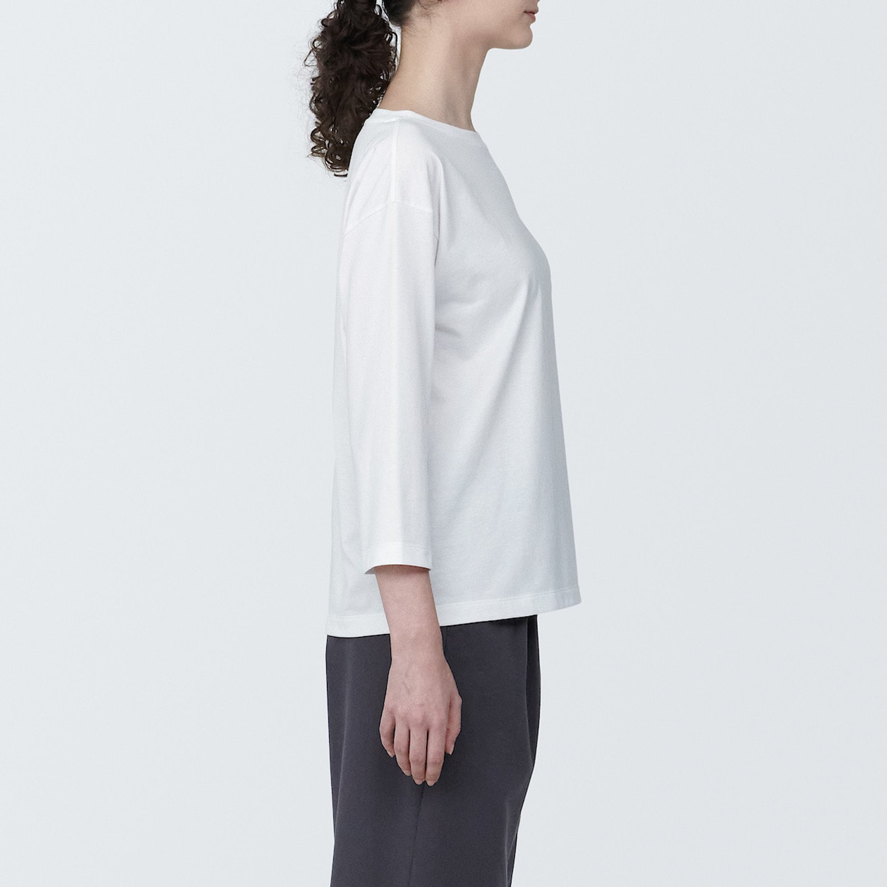 トップス Cloveru MUJI CREW White XL Cloveru MUJI CREW White XL トップス