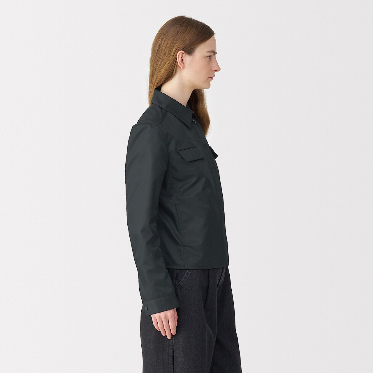 Women's Nylon Twill Zip Jacket | MUJI
