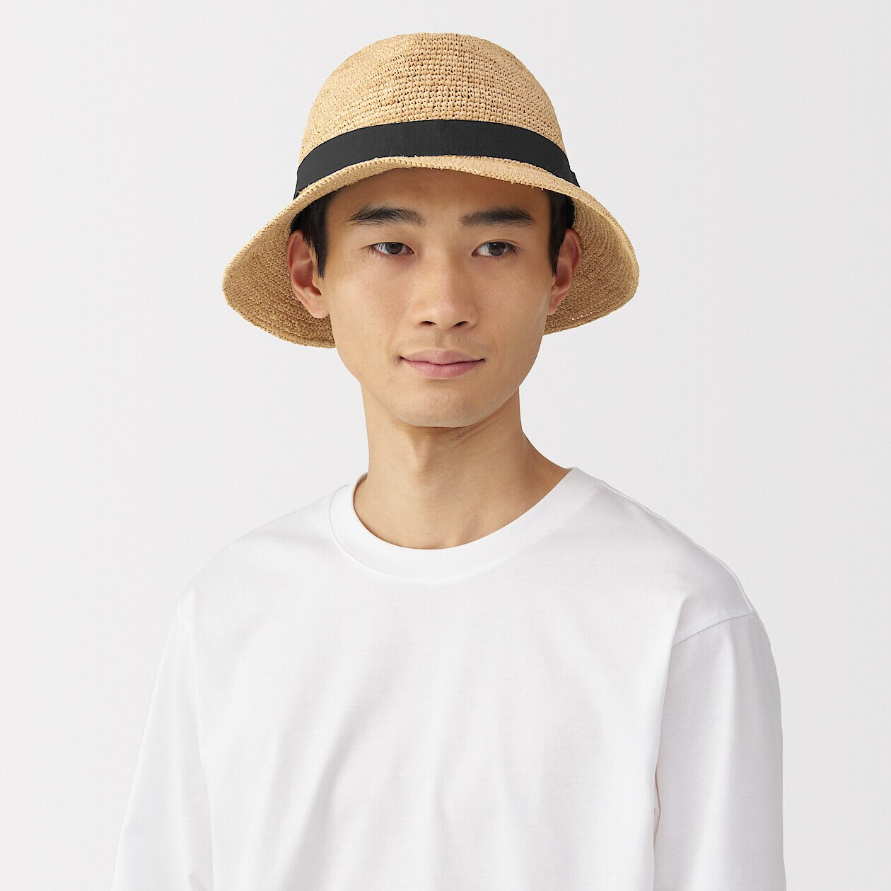 美品 marihoja 【Weave Raffia Fedra Hat】 Unisex Raffia Fedora Hat | MUJI