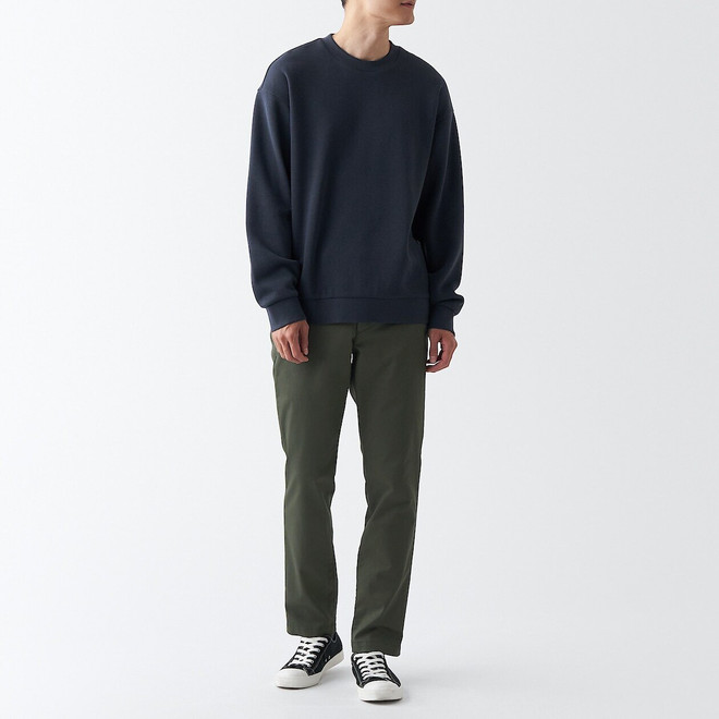 Men``s Stretch Chino Sim Trousers Regular Leg Length Dark Green 19232..