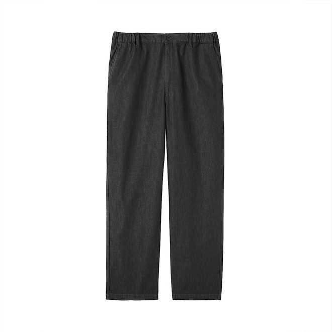 Men's Washed Denim Comfort Fit Trousers ‐ Black