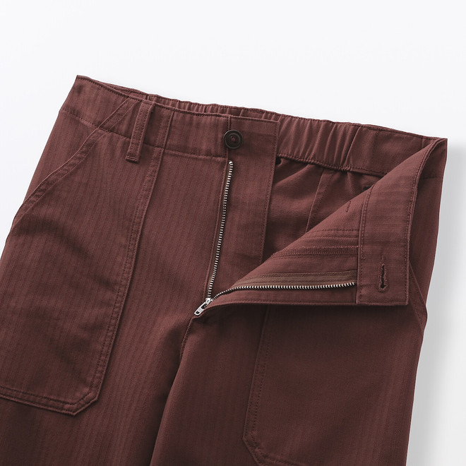 Women's Cotton Herringbone Trousers | MUJI