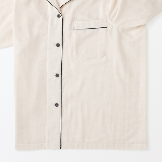 Langärmeliges Pyjama-Set aus doppelter Gaze für Frauen