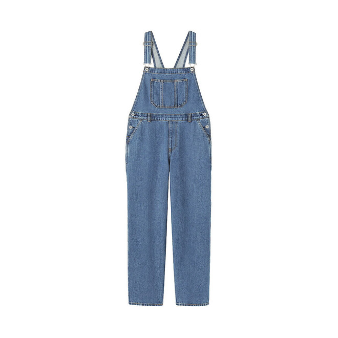 新品未使用　DENIM&DUNGAREE Women's Kapok Blend Denim Dungarees | MUJI