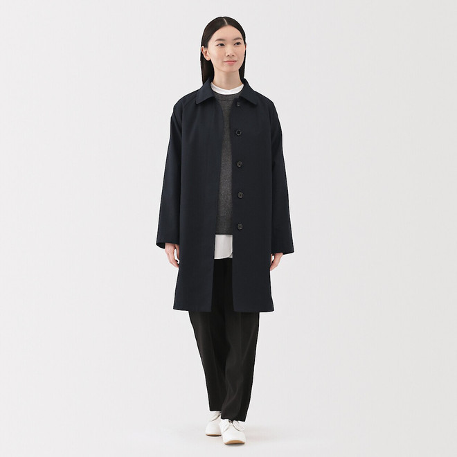 Women's Water‐Repellent Stand Collar Coat | MUJI