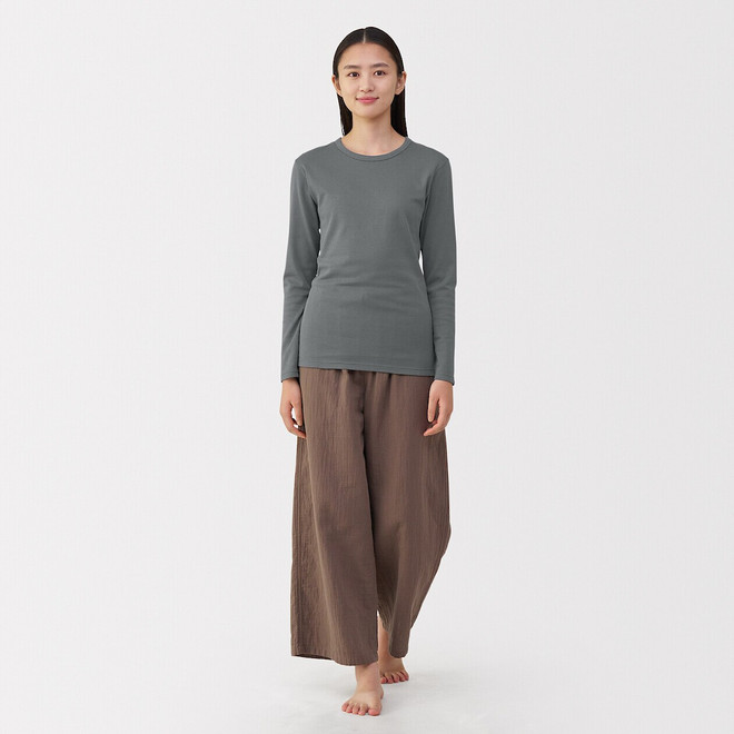 Women's Warm Thick Cotton Crew Neck Long Sleeve T‐shirt