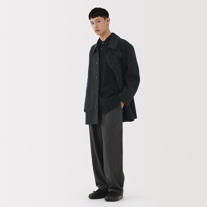 Men's Recycled Cashmere Blend Single-Breasted Coat