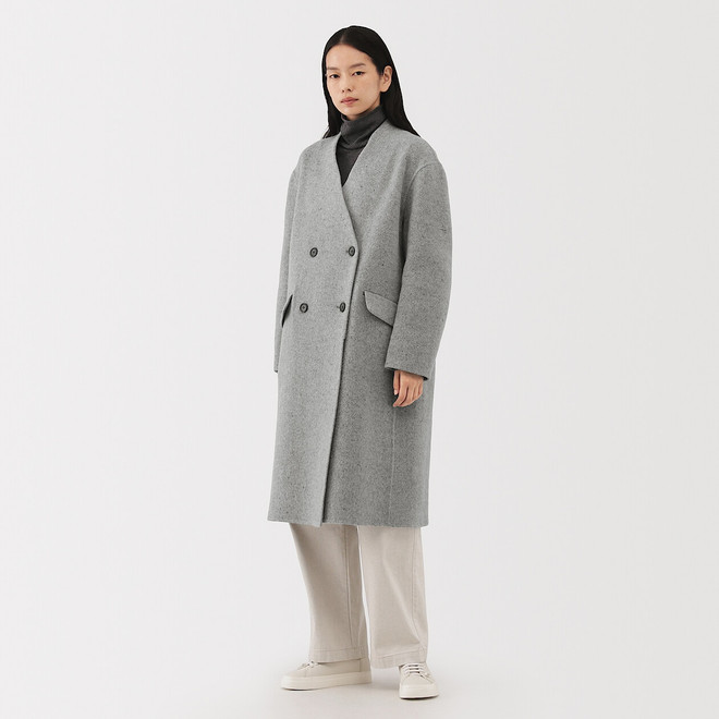 Women's Recycled Cashmere Blend Double-Breasted Coat